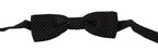 Black Polka Dots Silk Adjustable Neck Papillon Men Bow Tie Dolce & Gabbana