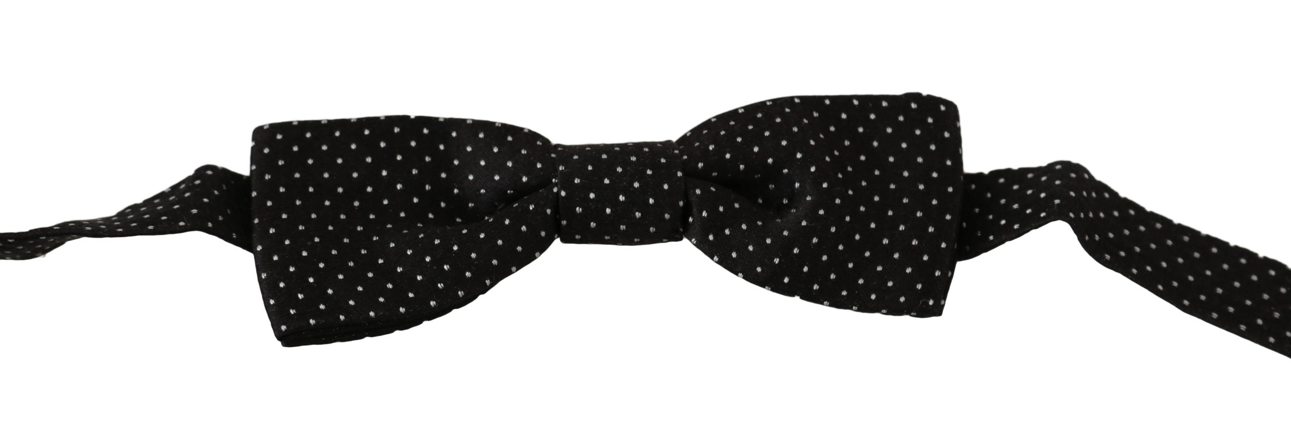 Black Polka Dots Silk Adjustable Neck Papillon Men Bow Tie Dolce & Gabbana