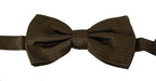 Brown Polka Dots Silk Adjustable Neck Papillon Men Bow Tie Dolce & Gabbana