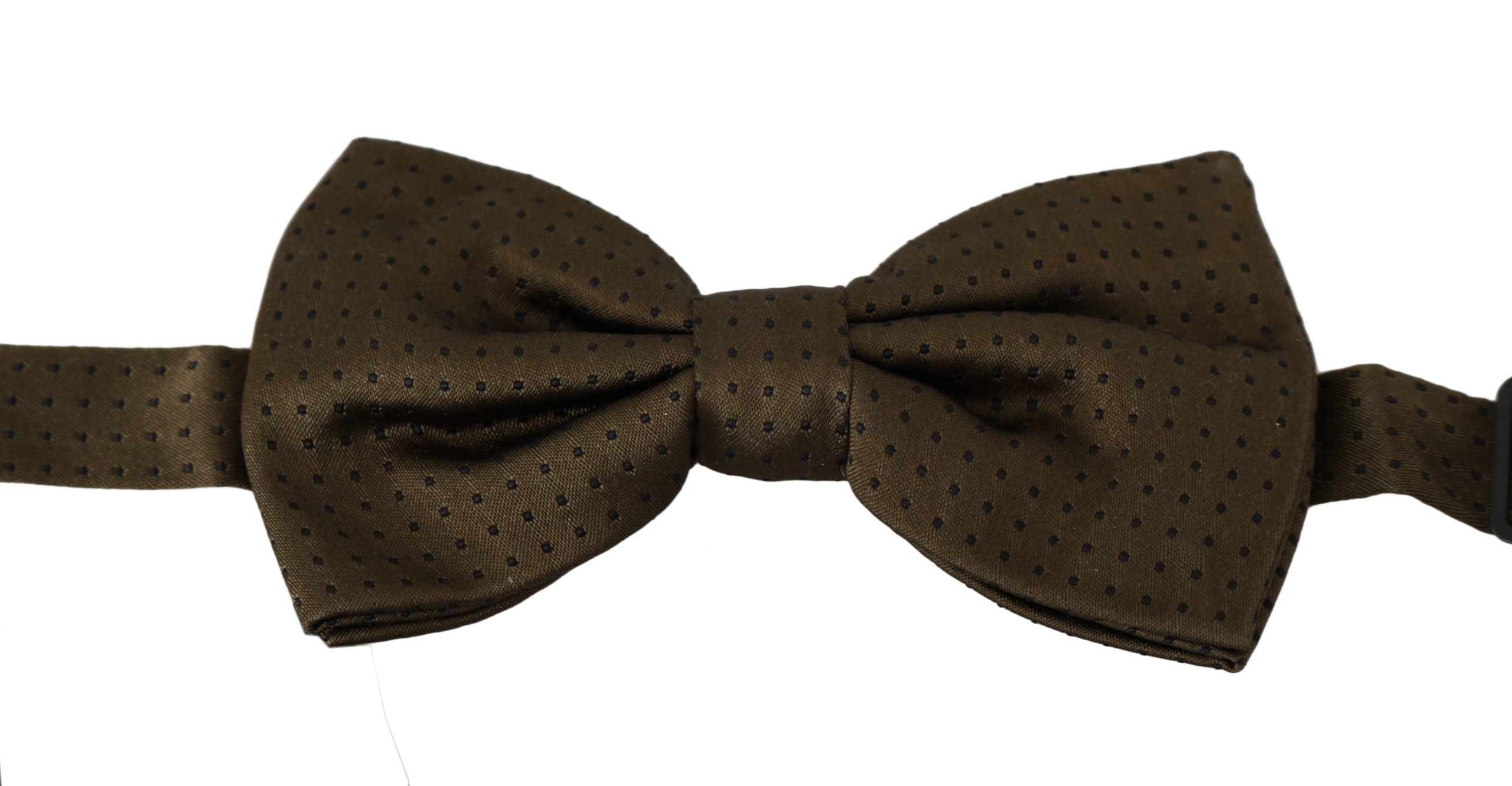 Brown Polka Dots Silk Adjustable Neck Papillon Men Bow Tie Dolce & Gabbana