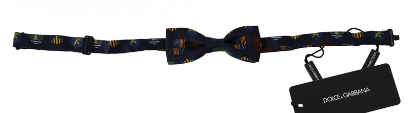Blue Flags 100% Silk Adjustable Neck Papillon Men Bow Tie Dolce & Gabbana