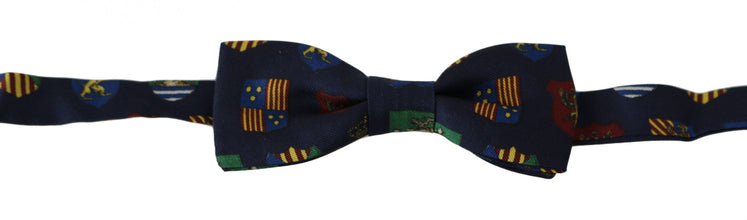Blue Flags 100% Silk Adjustable Neck Papillon Men Bow Tie Dolce & Gabbana