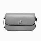Michael Kors Gray Leather Crossbody Bag