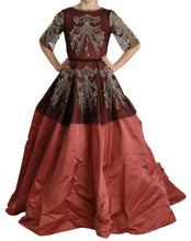 Crystal Chandelier Silk Princess Gown Dress Dolce & Gabbana