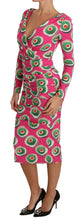 Pink Silk Cup Cake Sheath Stretch  Dress Dolce & Gabbana