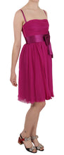 Fuchsia Pink Bow Silk Sleeveless Dress Dolce & Gabbana