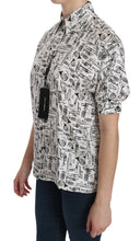White Musical Instrument Collared Blouse  Shirt Dolce & Gabbana