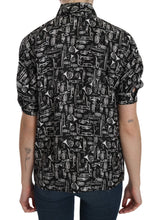 Black Musical Instrument Collared Blouse Shirt Dolce & Gabbana