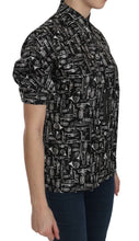 Black Musical Instrument Collared Blouse Shirt Dolce & Gabbana