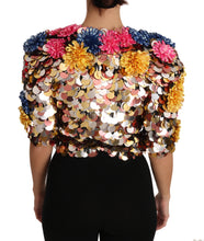 Crystal Sequined Floral Jacket Coat Dolce & Gabbana