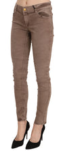 Brown Low Waist Slim Fit Skinny Pants CYCLE