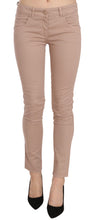 Brown Low Waist Slim Fit Skinny Cotton Pants CRISTINAEFFE