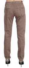Brown Low Waist Straight Cut Trouser Pant Dondup