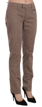 Brown Low Waist Straight Cut Trouser Pant Dondup
