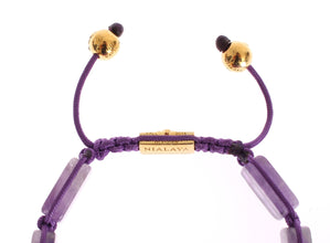 CZ Amethyst 18K Gold 925 Bracelet Nialaya