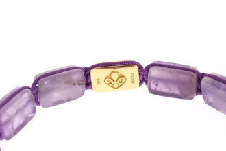 CZ Amethyst 18K Gold 925 Bracelet Nialaya