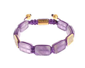 CZ Amethyst 18K Gold 925 Bracelet Nialaya