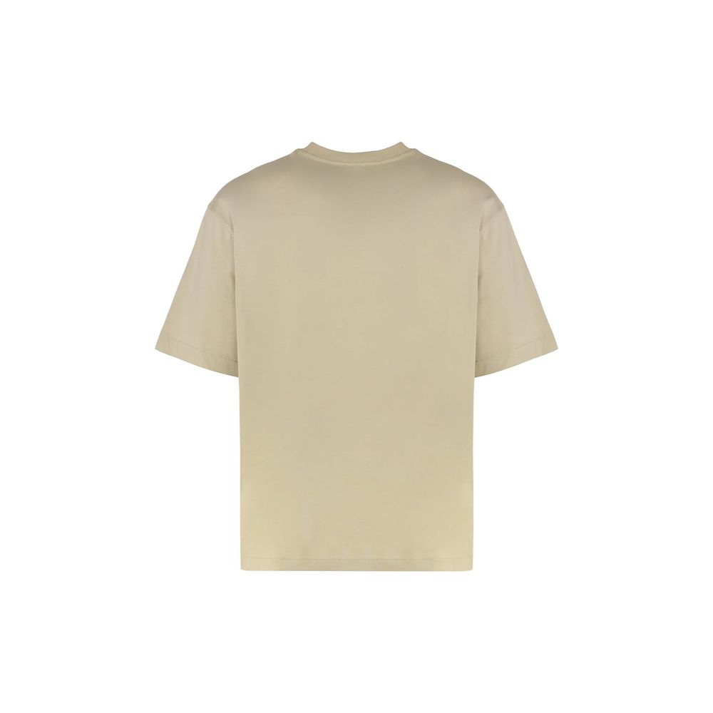 Off-White Beige Cotton T-Shirt
