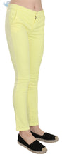 Yellow Cotton Stretch Low Waist Skinny Casual Trouser Pants PINKO