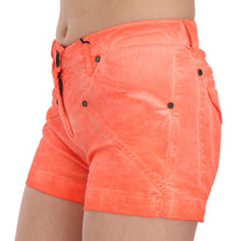 Orange Mid Waist Cotton Denim Mini Shorts PLEIN SUD