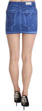 Blue Cotton Stretch Casual Mini Skirt PLEIN SUD