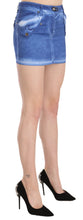 Blue Cotton Stretch Casual Mini Skirt PLEIN SUD