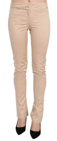 Cream Low Waist Skinny Formal Trousers Pants Just Cavalli