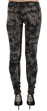 Black Gray Faded Low Waist Skinny Denim Trousers Jeans Just Cavalli