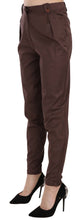 Brown High Waist Tapered Formal Trousers Pants Just Cavalli