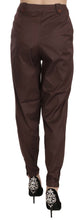 Brown High Waist Tapered Formal Trousers Pants Just Cavalli
