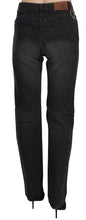 Black Washed High Waist Straight Denim Pants Jeans Just Cavalli