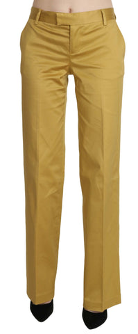 Mustard Yellow Straight Formal Trousers Pants Just Cavalli