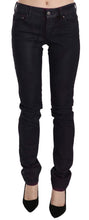 Black Cotton Low Waist Skinny Denim Pants Just Cavalli