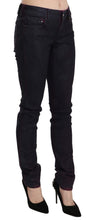 Black Cotton Low Waist Skinny Denim Pants Just Cavalli