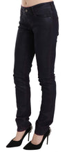 Black Cotton Low Waist Skinny Denim Pants Just Cavalli