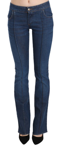 Blue Low Waist Boot Cut Denim Pants Jeans Just Cavalli