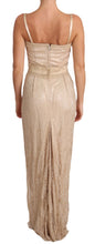 Beige Lace Spaghetti Strap Sheath Dress Dolce & Gabbana