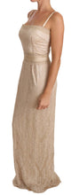 Beige Lace Spaghetti Strap Sheath Dress Dolce & Gabbana