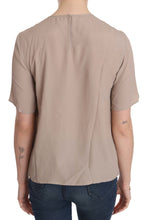 Beige Crew Neck Short Sleeve Blouse Dolce & Gabbana