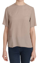 Beige Crew Neck Short Sleeve Blouse Dolce & Gabbana