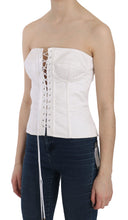 White PALERMO Cotton Bustier Top Corset Dolce & Gabbana