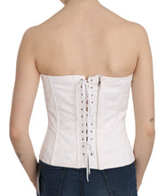 White PALERMO Cotton Bustier Top Corset Dolce & Gabbana