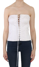 White PALERMO Cotton Bustier Top Corset Dolce & Gabbana