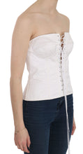 White PALERMO Cotton Bustier Top Corset Dolce & Gabbana