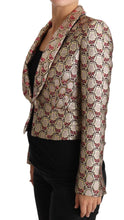 Gold Floral Sequined Blazer Coat Jacket Dolce & Gabbana