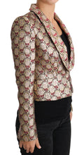 Gold Floral Sequined Blazer Coat Jacket Dolce & Gabbana