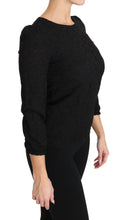 Black Floral Lace Zipper Top Blouse Dolce & Gabbana