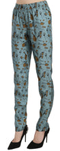 Blue Musical Instruments Print Tapered Pants Dolce & Gabbana