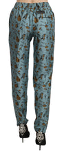 Blue Musical Instruments Print Tapered Pants Dolce & Gabbana