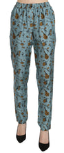 Blue Musical Instruments Print Tapered Pants Dolce & Gabbana